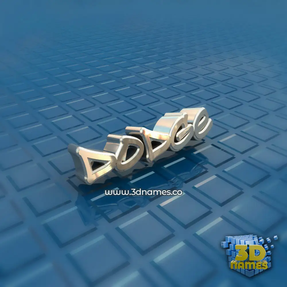 dodge in Blue Bling style - 3D name wallpaper