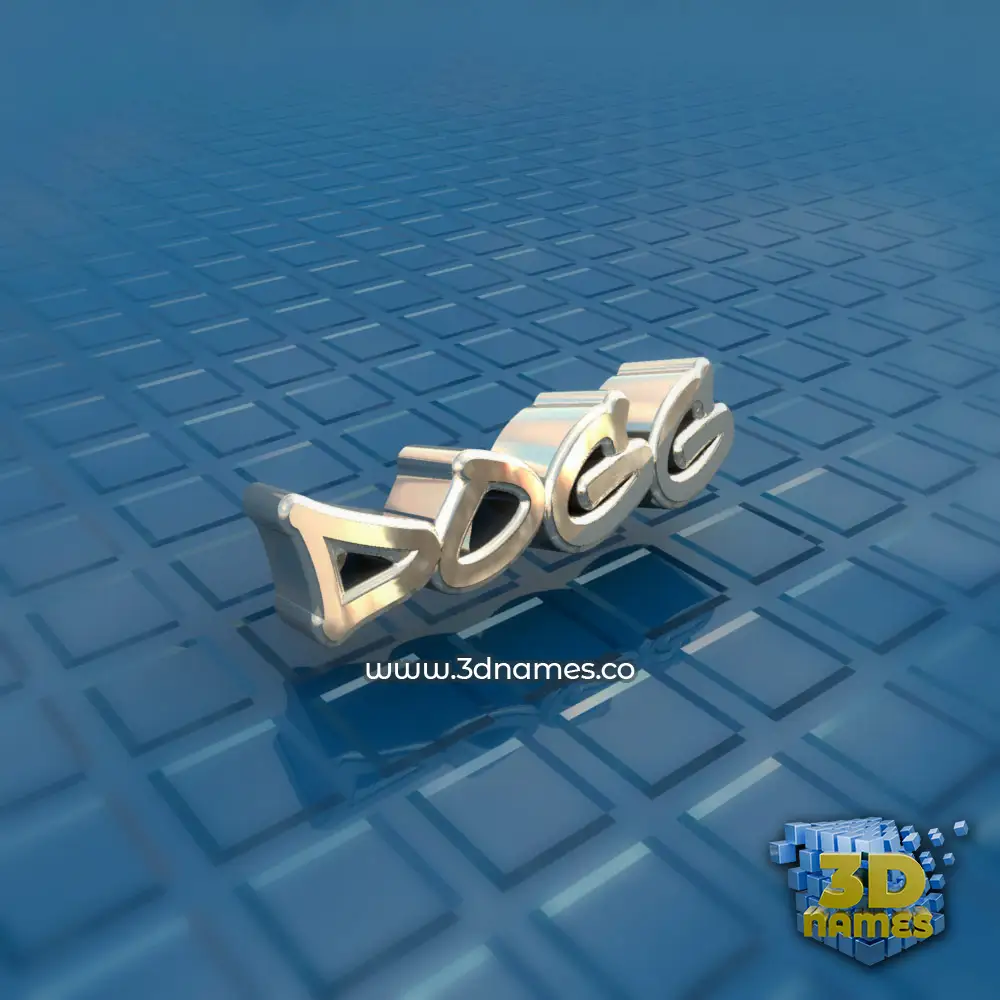 dogg in Blue Bling style - 3D name wallpaper