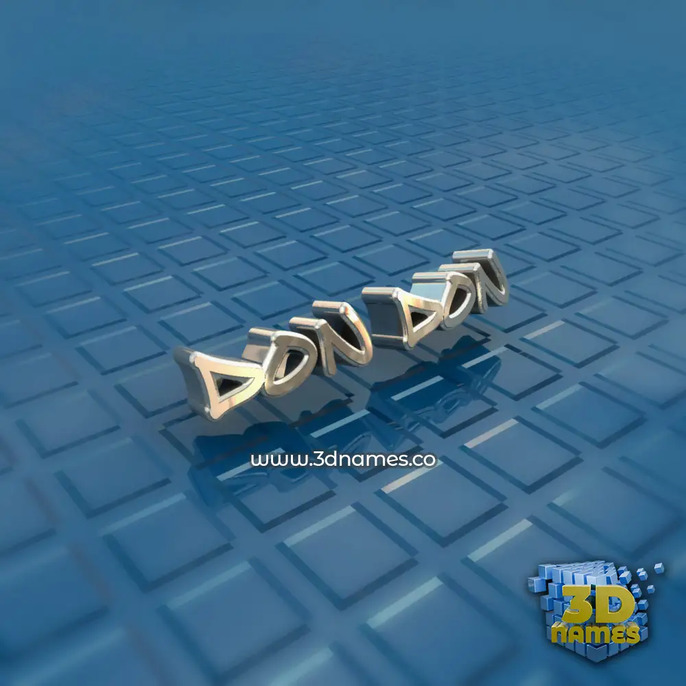 don don in Blue Bling style - 3D name wallpaper
