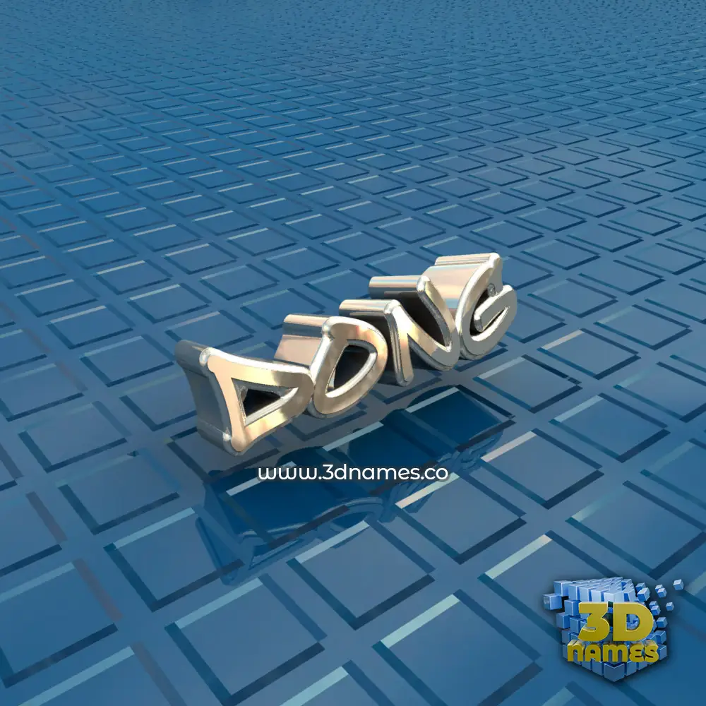 dong in Blue Bling style - 3D name wallpaper