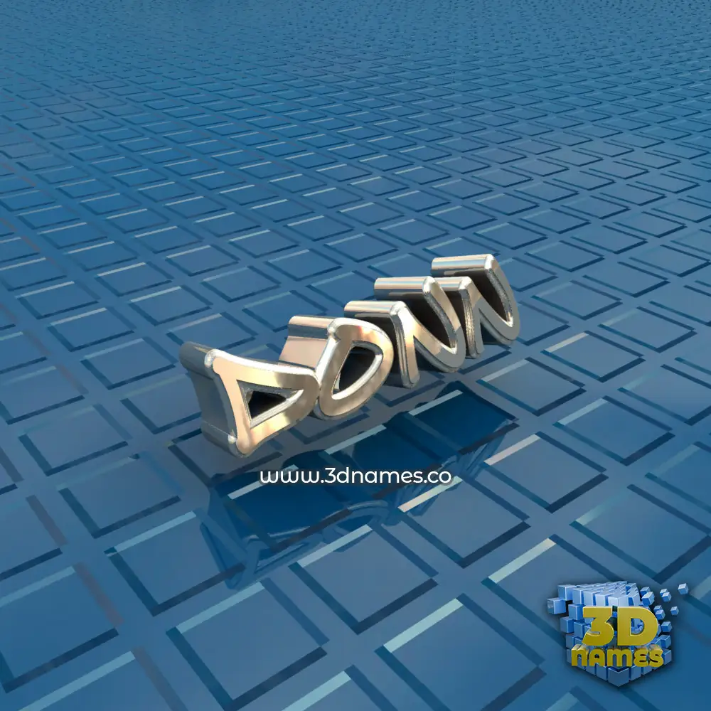 donn in Blue Bling style - 3D name wallpaper