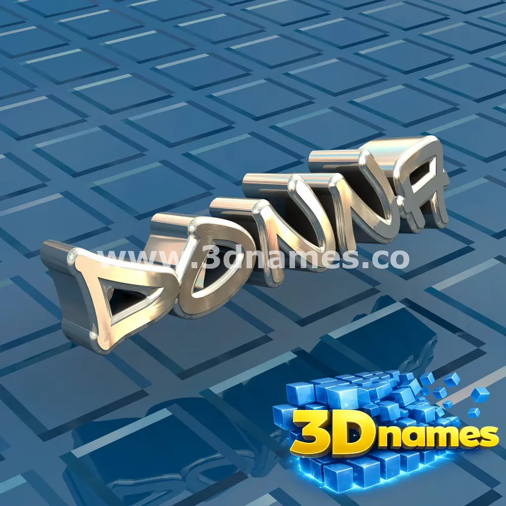 donna in Blue Bling style - 3D name wallpaper