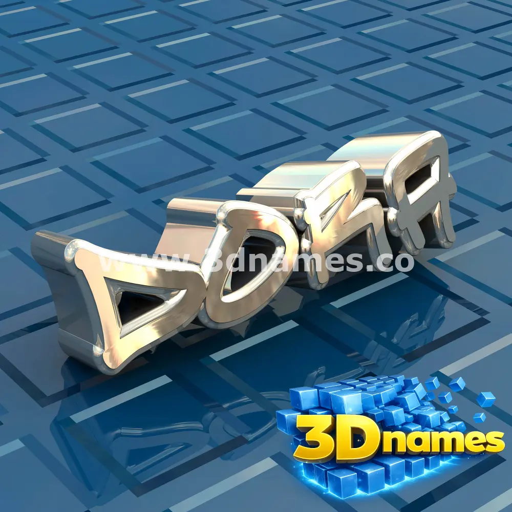 dora in Blue Bling style - 3D name wallpaper