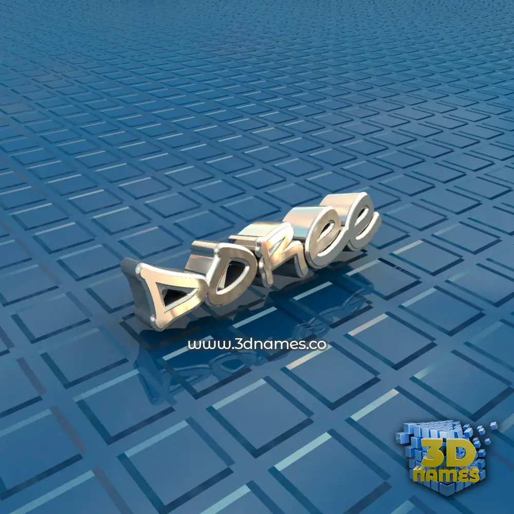 doree in Blue Bling style - 3D name wallpaper