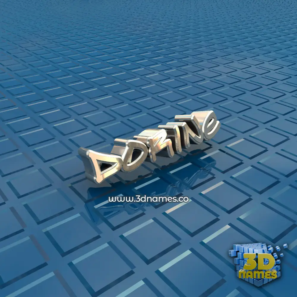 dorine in Blue Bling style - 3D name wallpaper