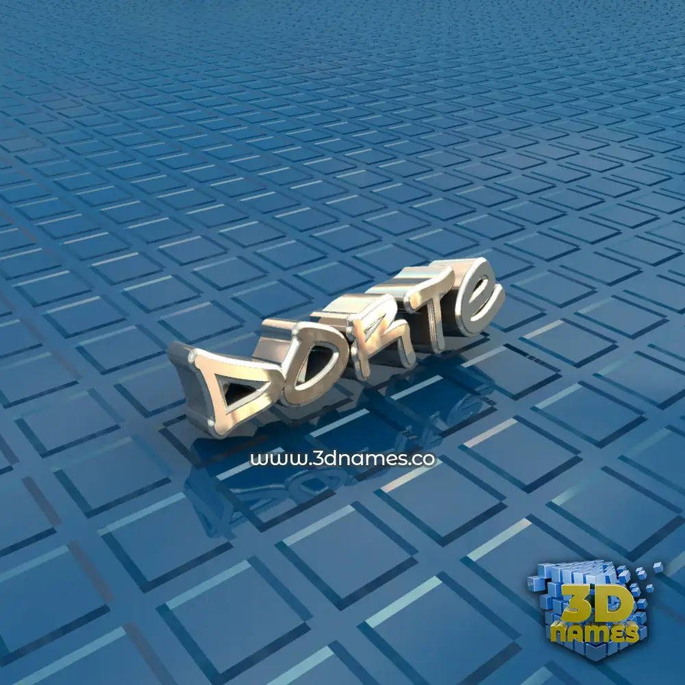 dorte in Blue Bling style - 3D name wallpaper