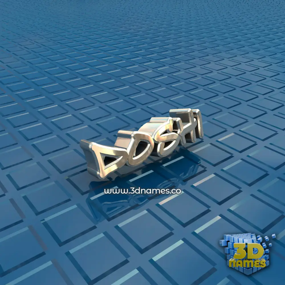 doshi in Blue Bling style - 3D name wallpaper