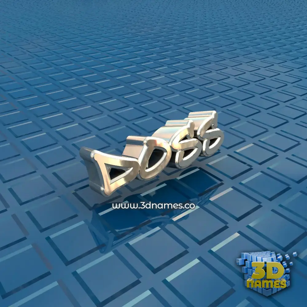 doss in Blue Bling style - 3D name wallpaper