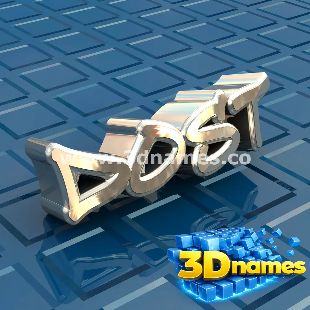 dost in Blue Bling style - 3D name wallpaper