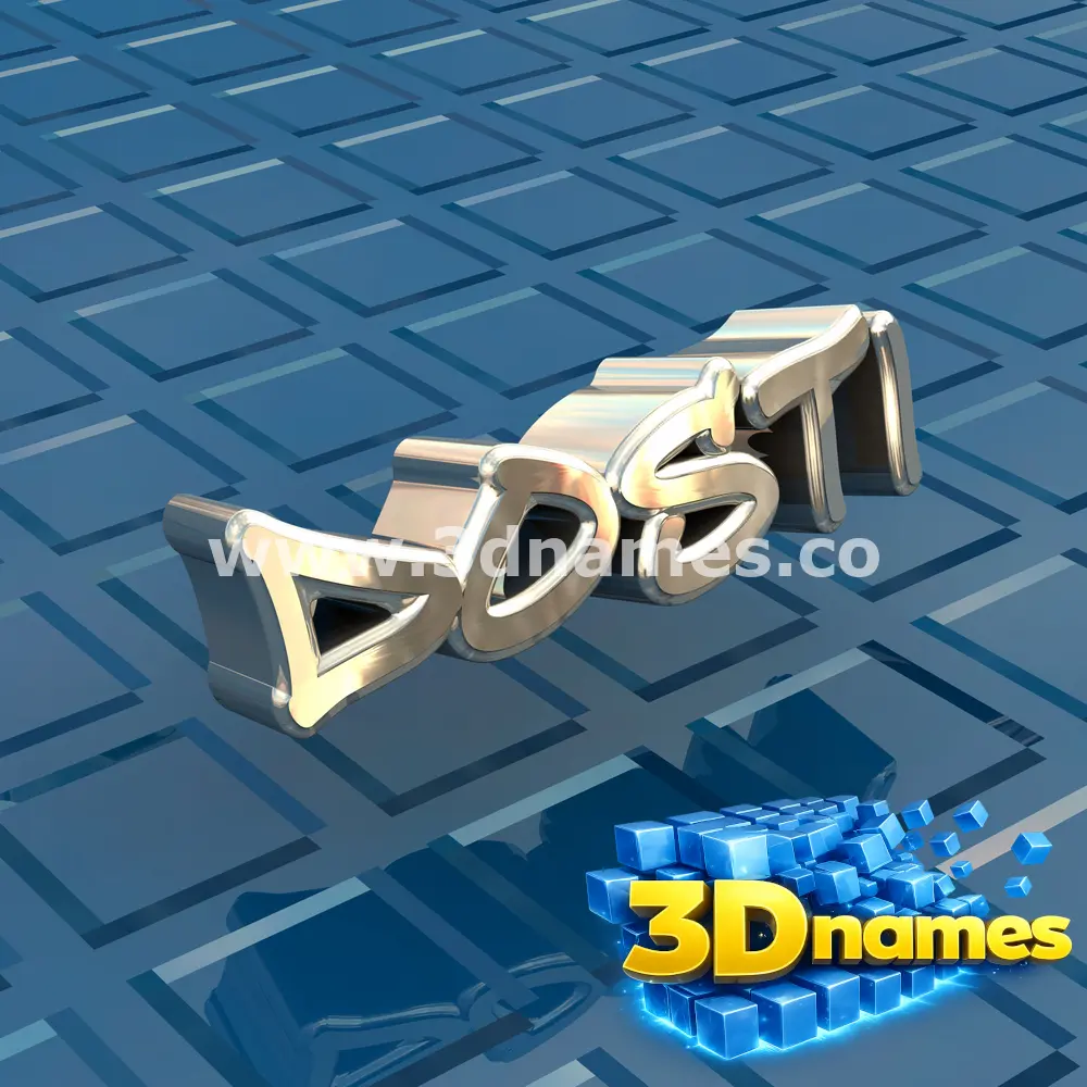 dosti in Blue Bling style - 3D name wallpaper