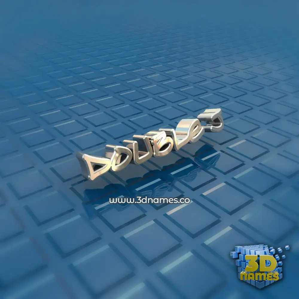 double j in Blue Bling style - 3D name wallpaper