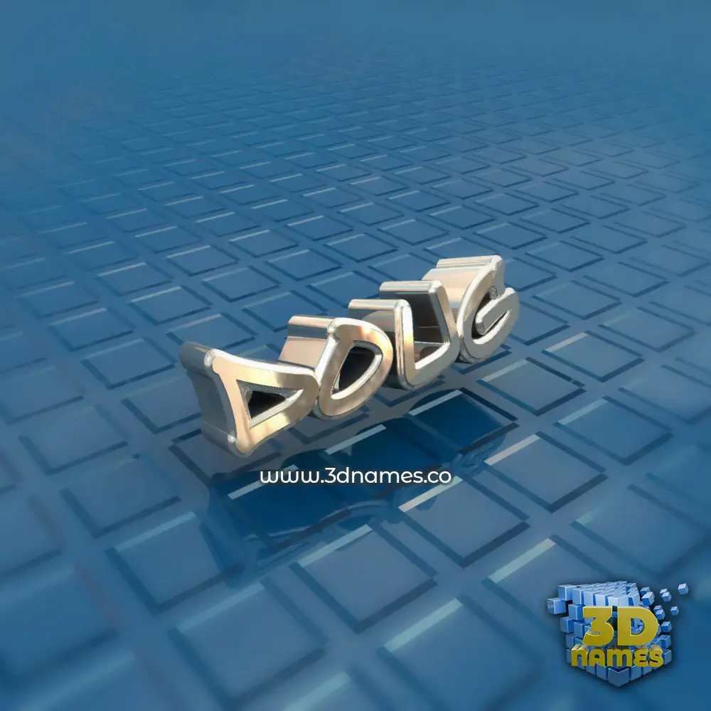 doug in Blue Bling style - 3D name wallpaper