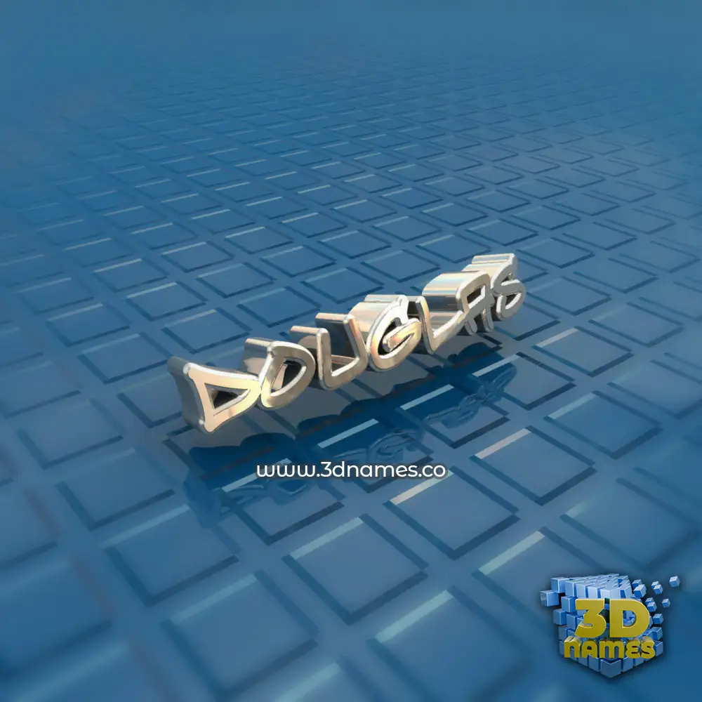 douglas in Blue Bling style - 3D name wallpaper
