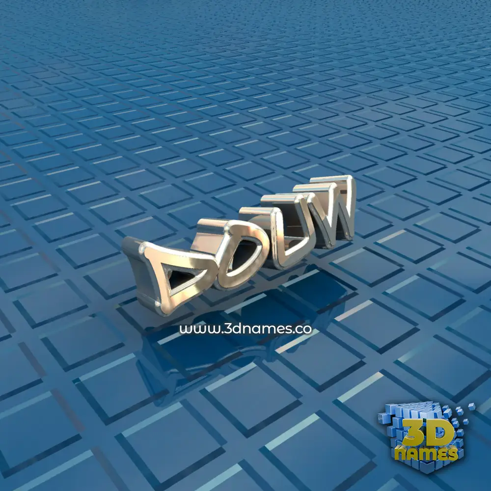 douw in Blue Bling style - 3D name wallpaper