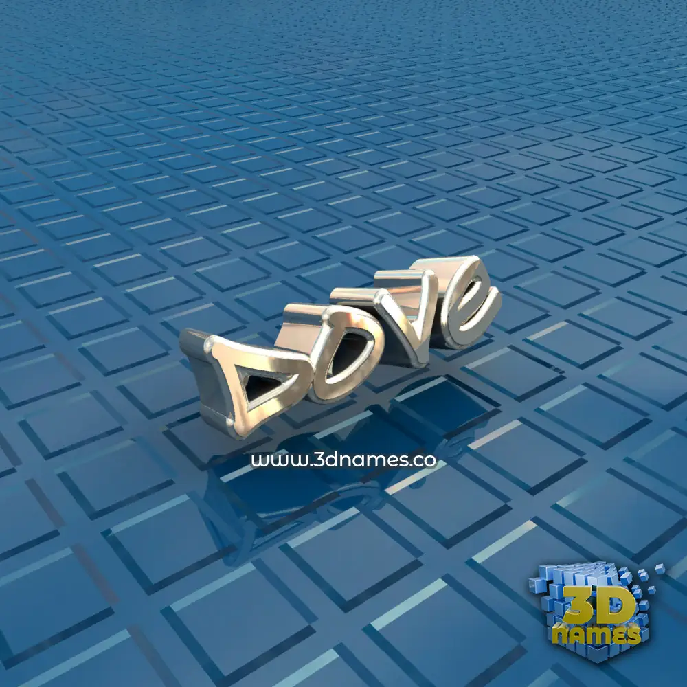 dove in Blue Bling style - 3D name wallpaper