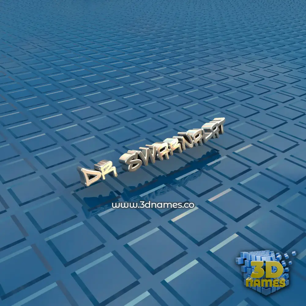 dr swarnalat in Blue Bling style - 3D name wallpaper