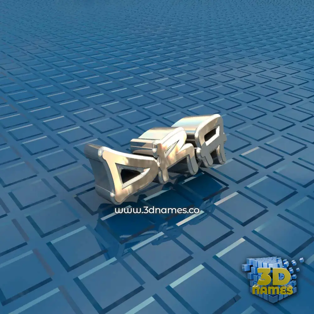 dra in Blue Bling style - 3D name wallpaper