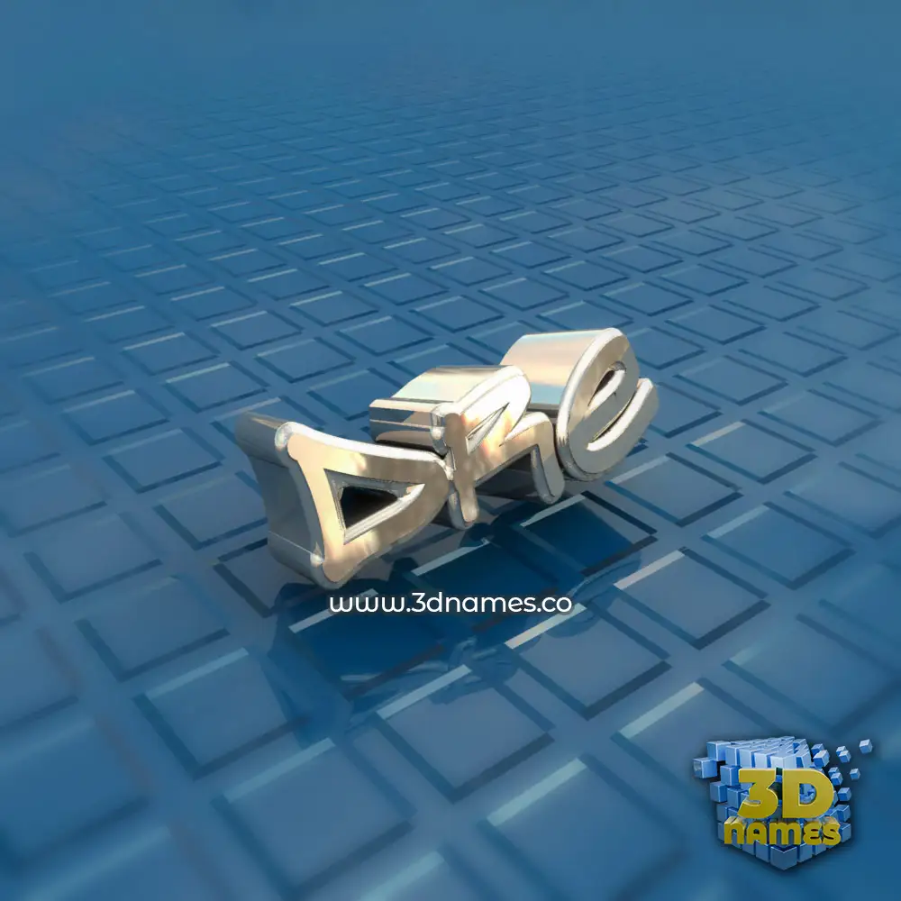 dre in Blue Bling style - 3D name wallpaper