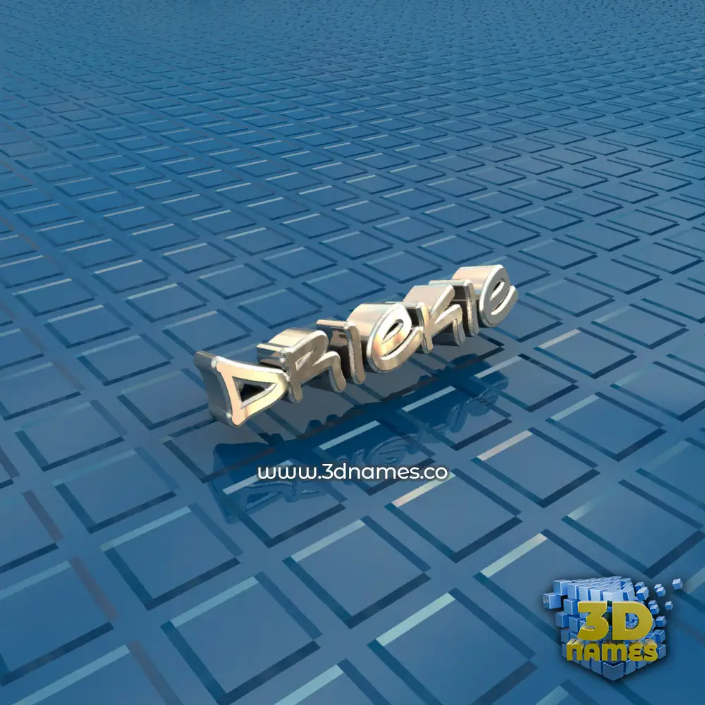 driekie in Blue Bling style - 3D name wallpaper
