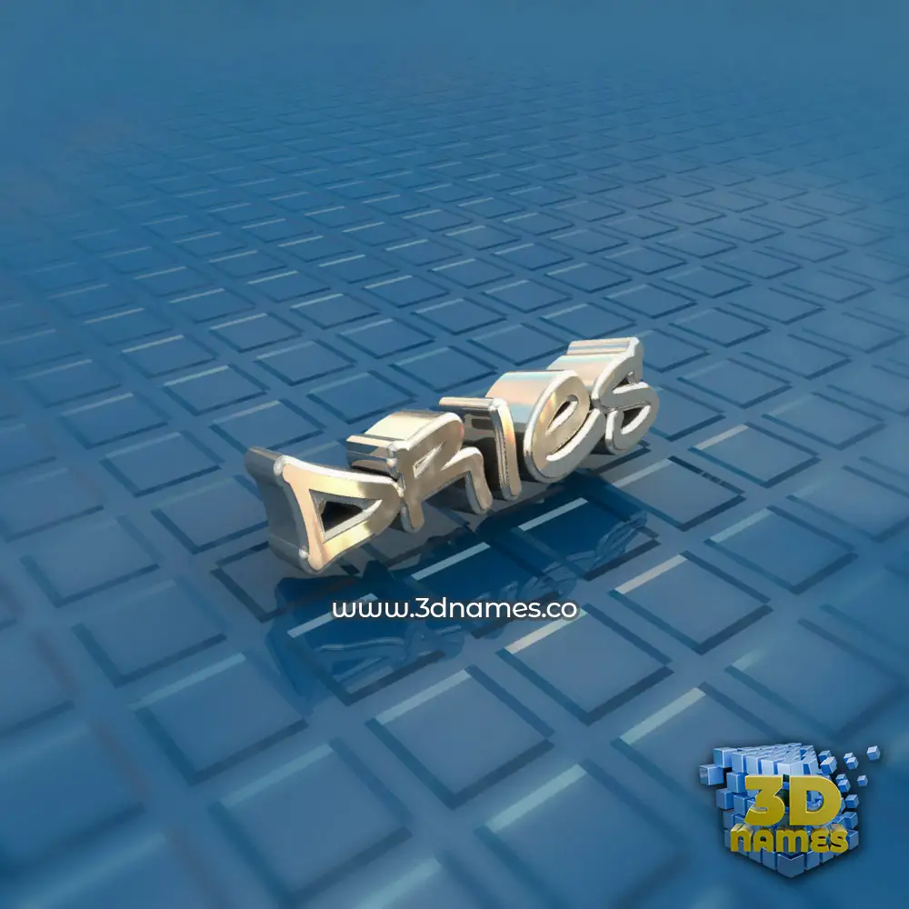 dries in Blue Bling style - 3D name wallpaper