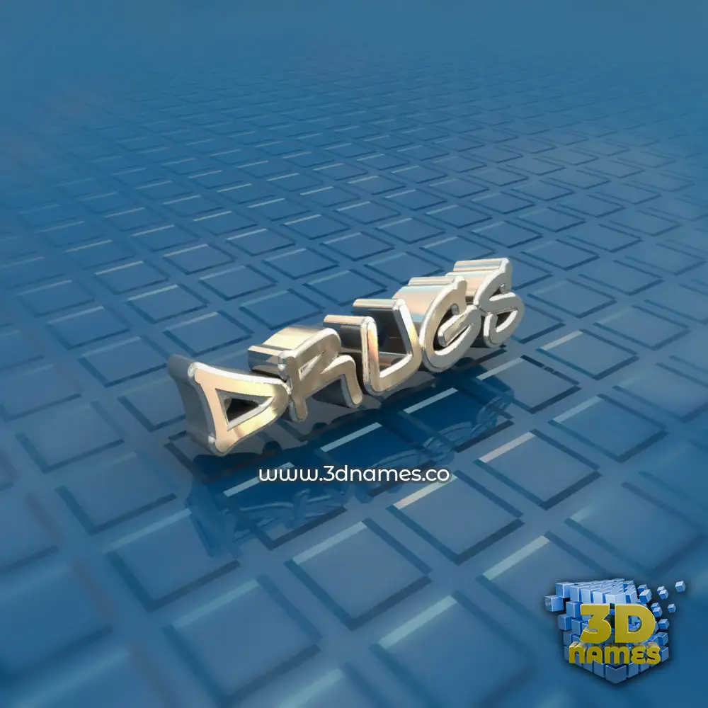 drugs in Blue Bling style - 3D name wallpaper