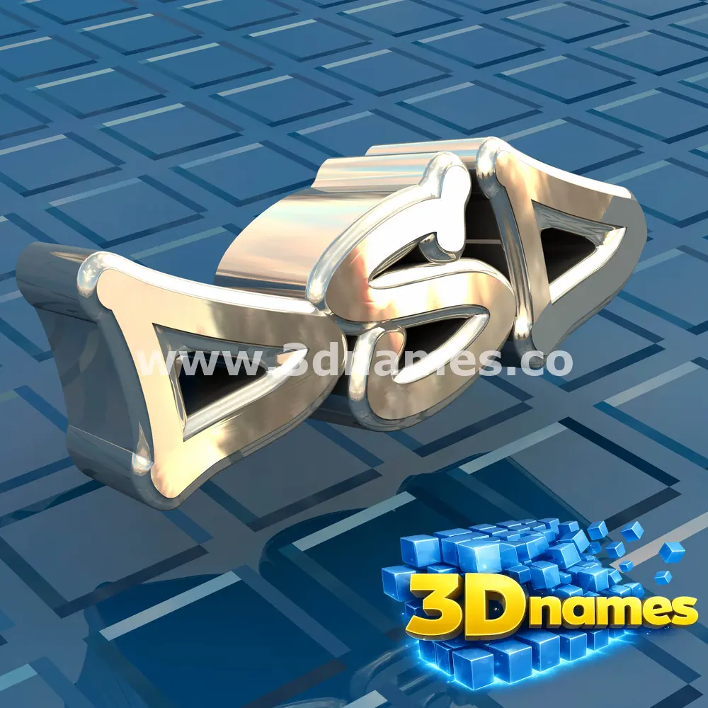 dsd in Blue Bling style - 3D name wallpaper