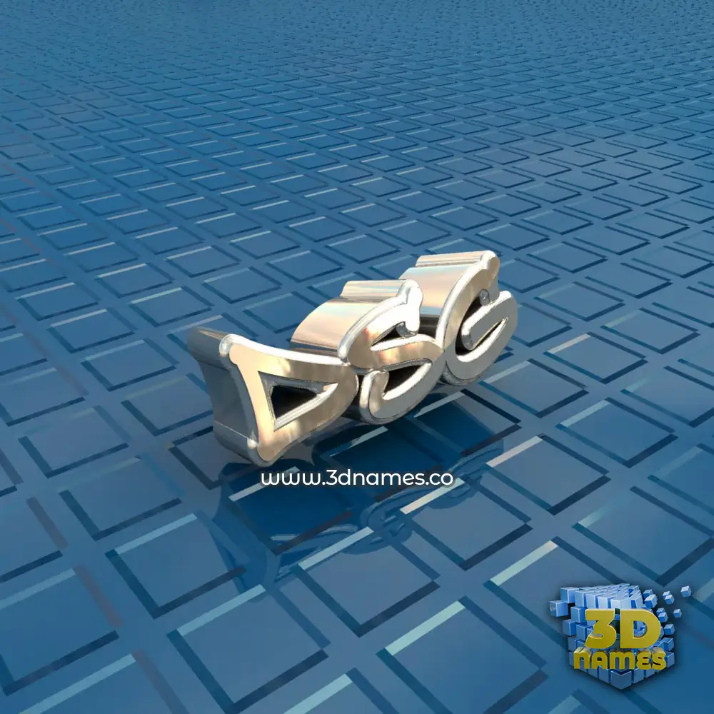 dsg in Blue Bling style - 3D name wallpaper