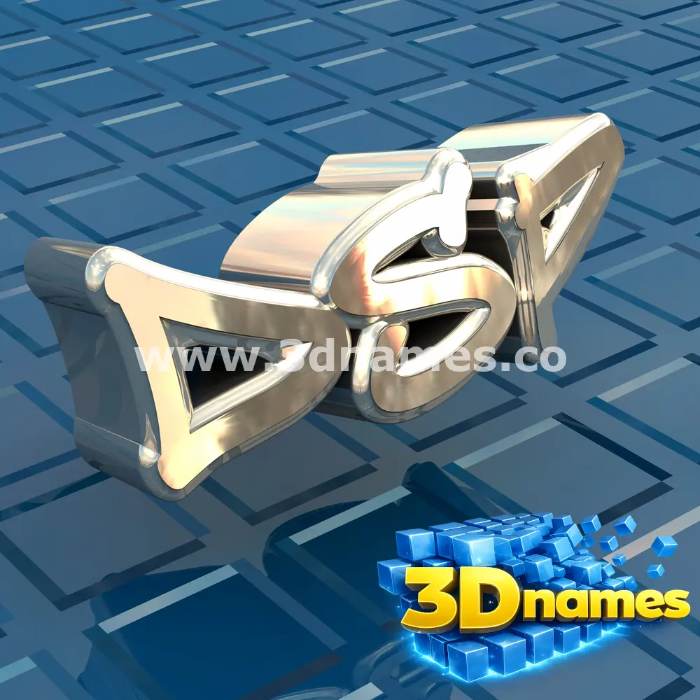 dsp in Blue Bling style - 3D name wallpaper
