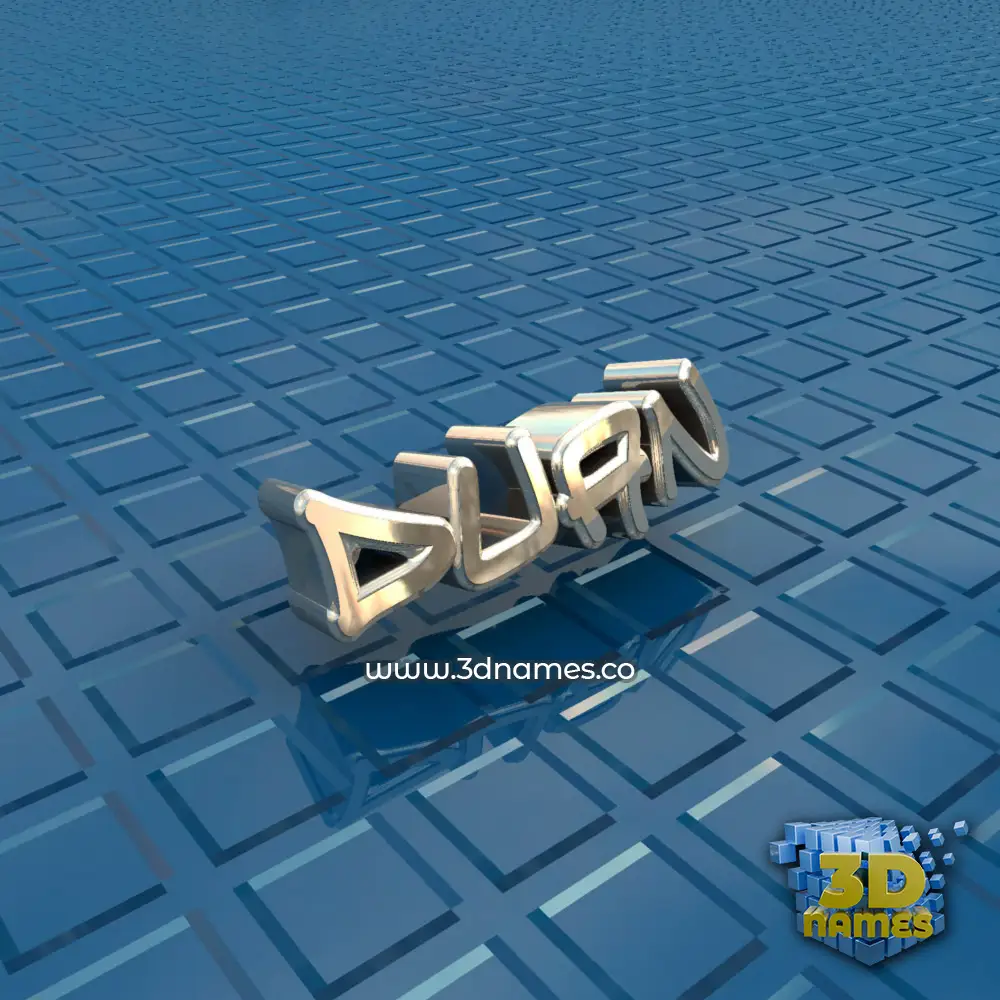 duan in Blue Bling style - 3D name wallpaper