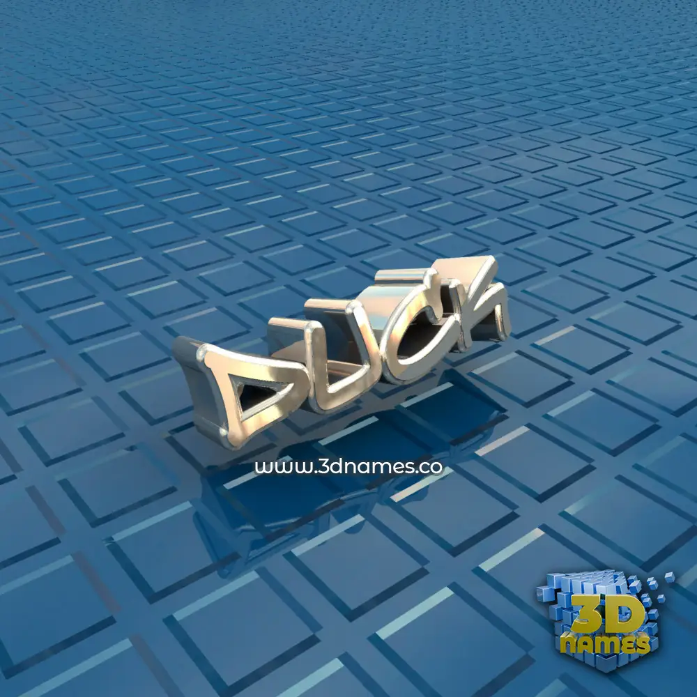 duck in Blue Bling style - 3D name wallpaper