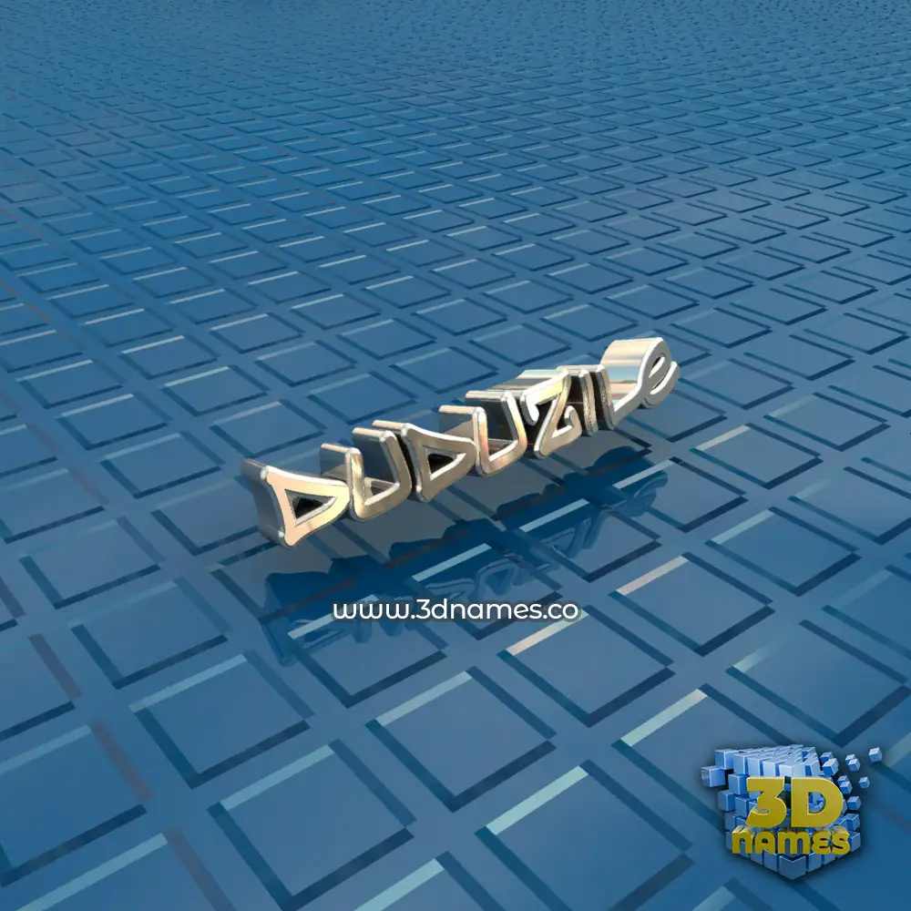 duduzile in Blue Bling style - 3D name wallpaper