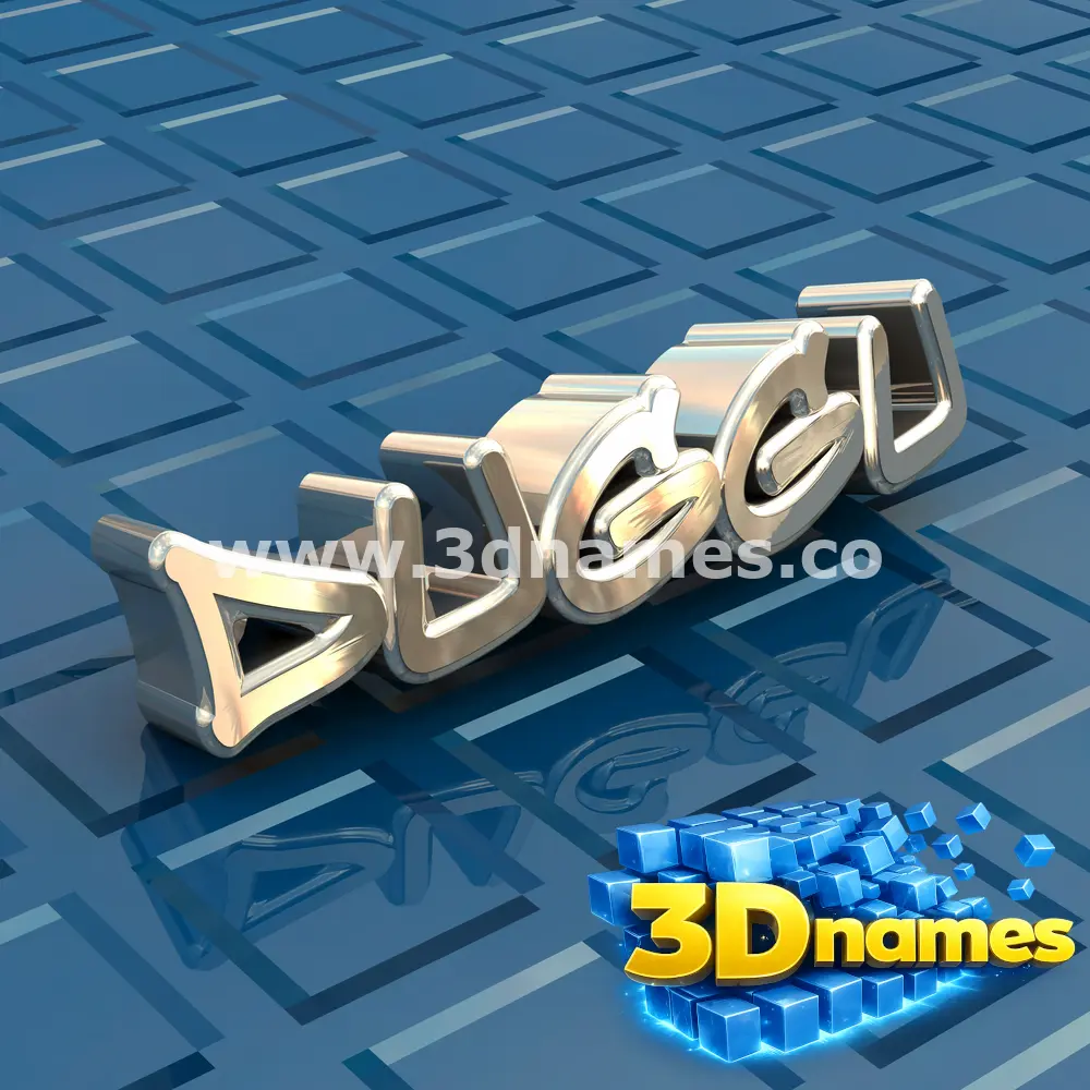 duggu in Blue Bling style - 3D name wallpaper