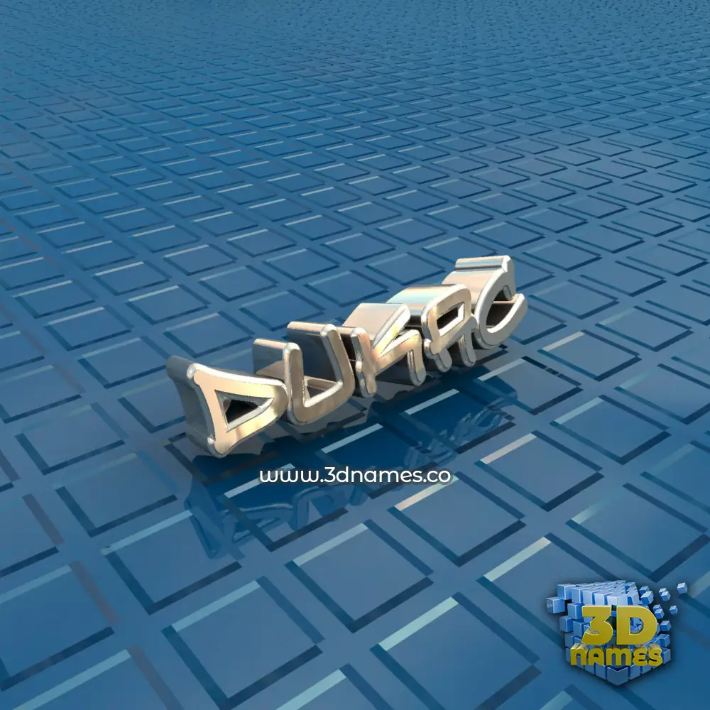 dukac in Blue Bling style - 3D name wallpaper