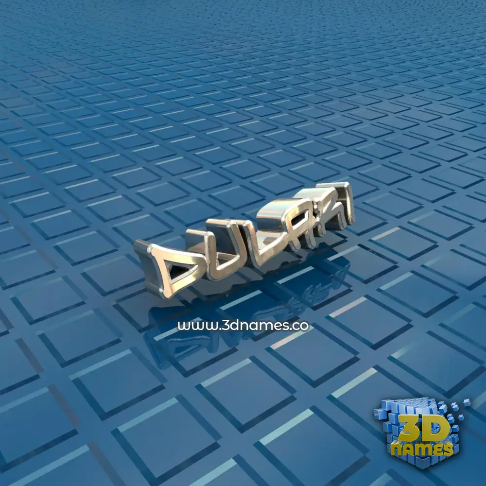 dulari in Blue Bling style - 3D name wallpaper