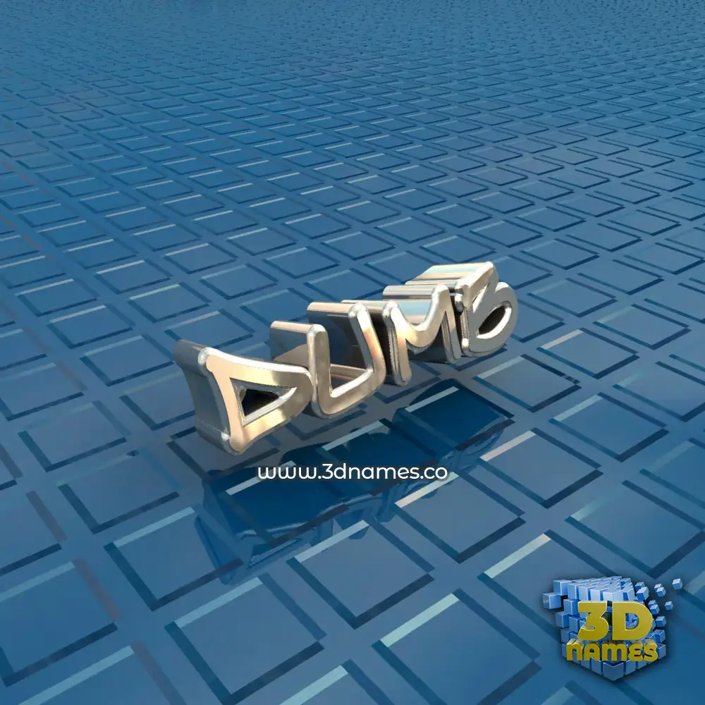 dumb in Blue Bling style - 3D name wallpaper