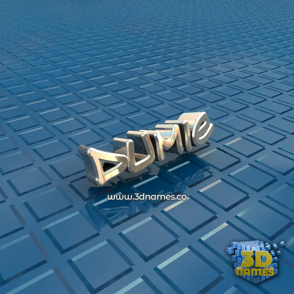 dumie in Blue Bling style - 3D name wallpaper