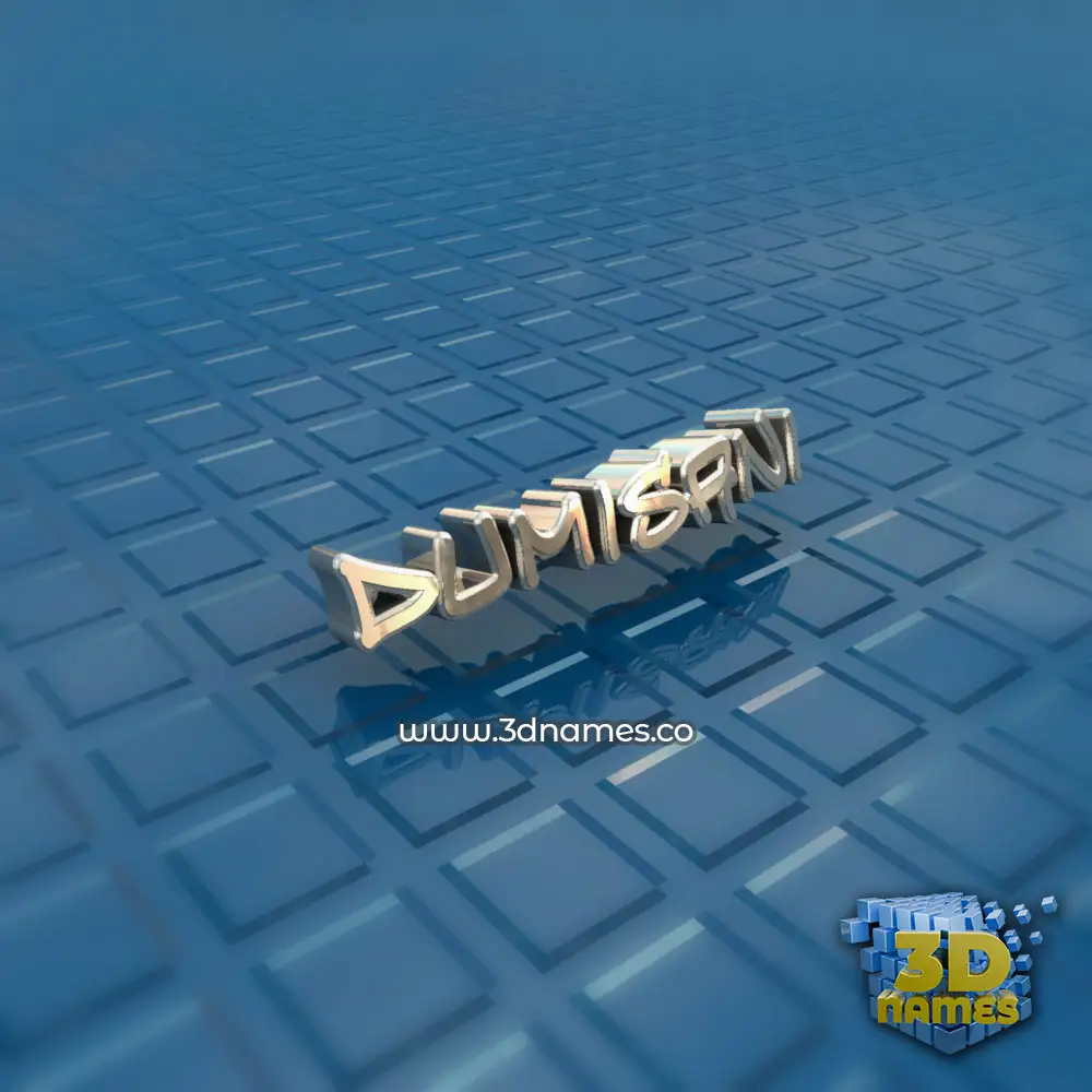 dumisani in Blue Bling style - 3D name wallpaper