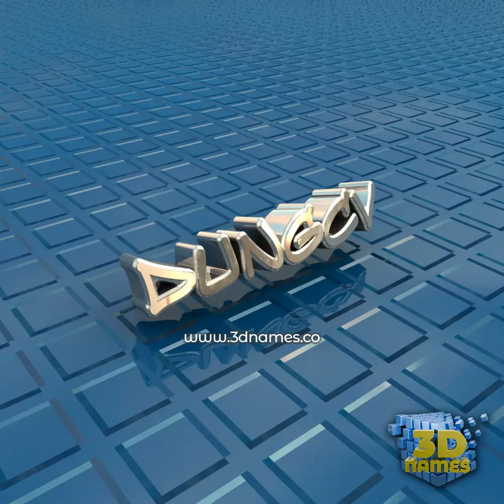 dungcv in Blue Bling style - 3D name wallpaper