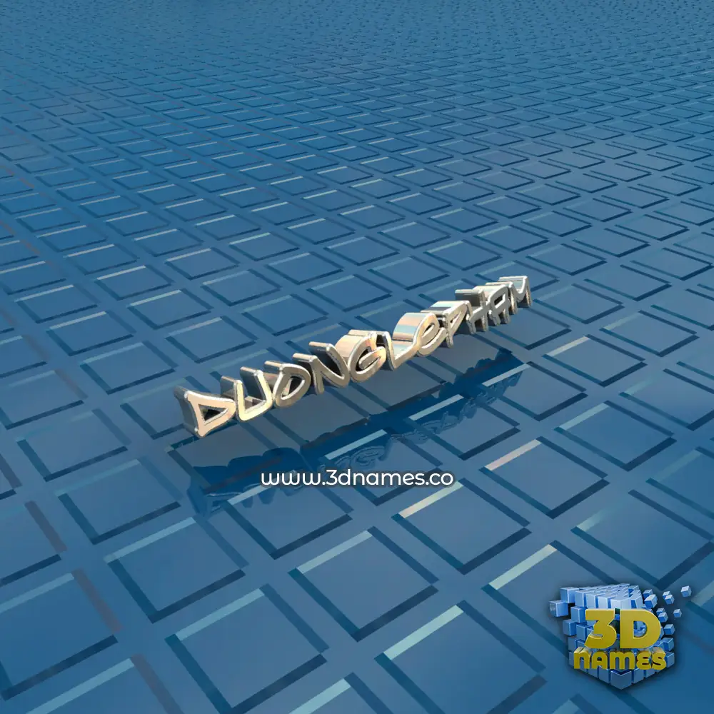 duonglepham in Blue Bling style - 3D name wallpaper