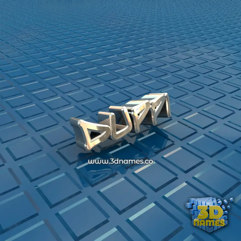 duppi in Blue Bling style - 3D name wallpaper