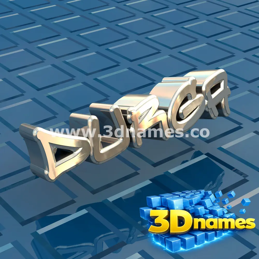 durga in Blue Bling style - 3D name wallpaper