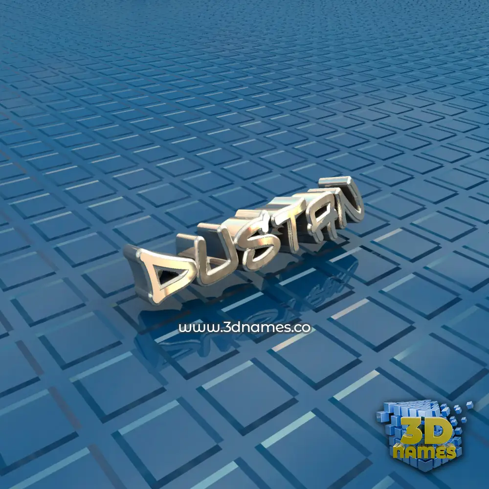 dustan in Blue Bling style - 3D name wallpaper