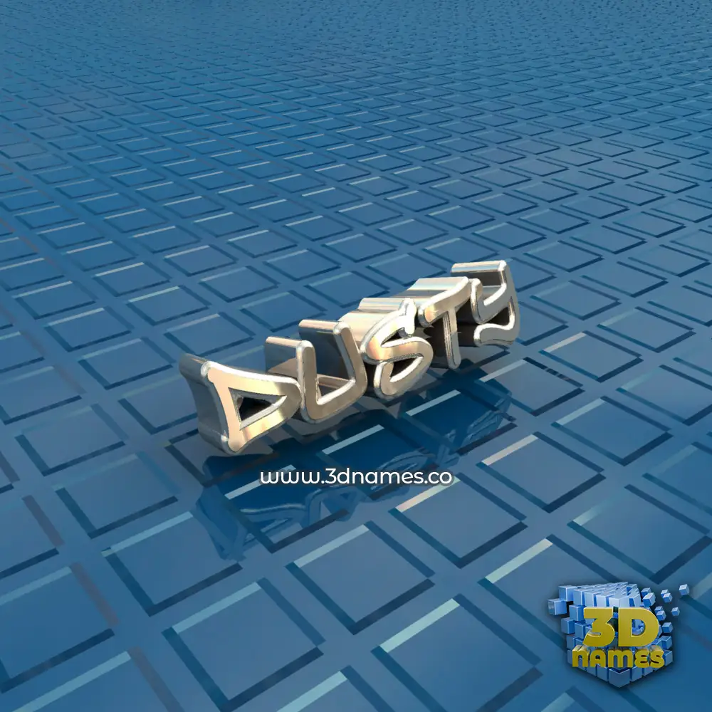 dusty in Blue Bling style - 3D name wallpaper
