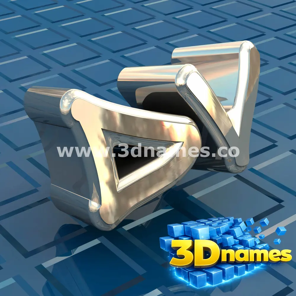 dv in Blue Bling style - 3D name wallpaper