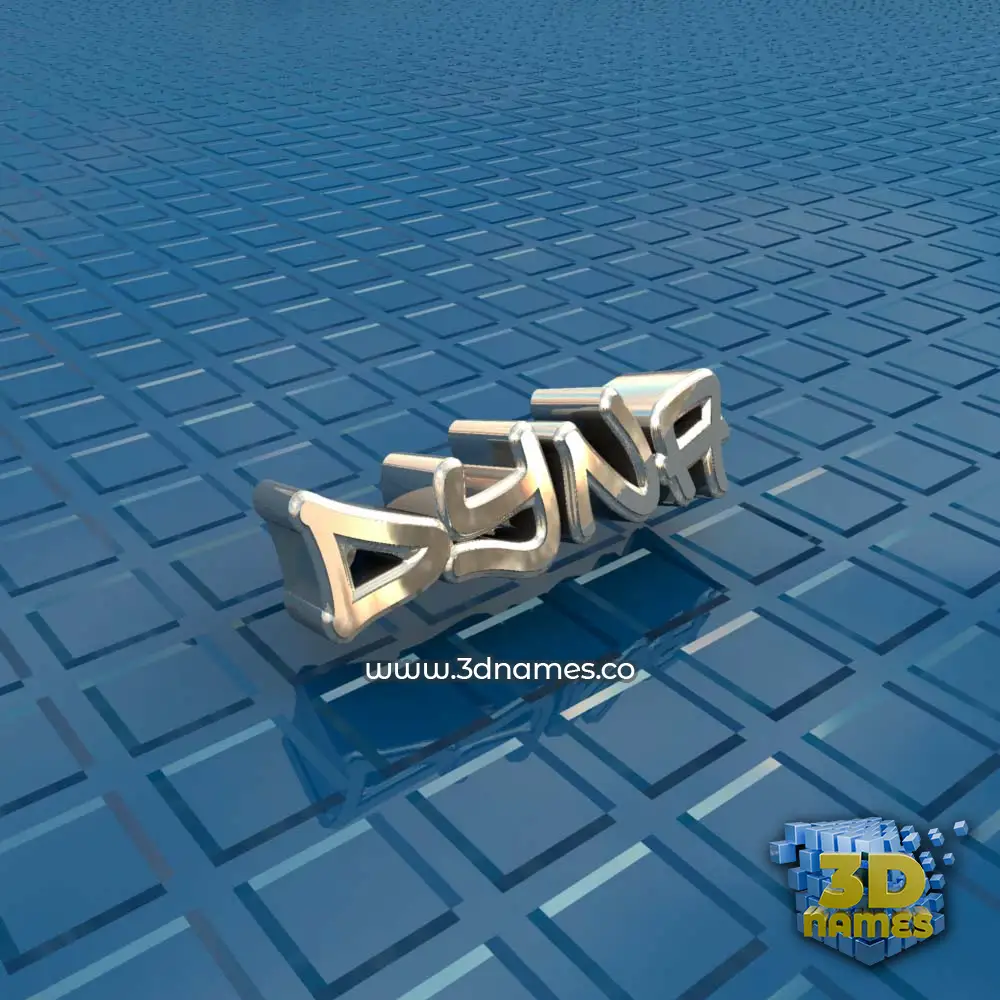 dyna in Blue Bling style - 3D name wallpaper