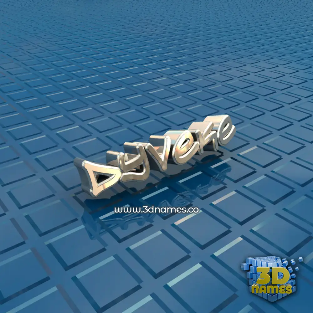 dyveke in Blue Bling style - 3D name wallpaper