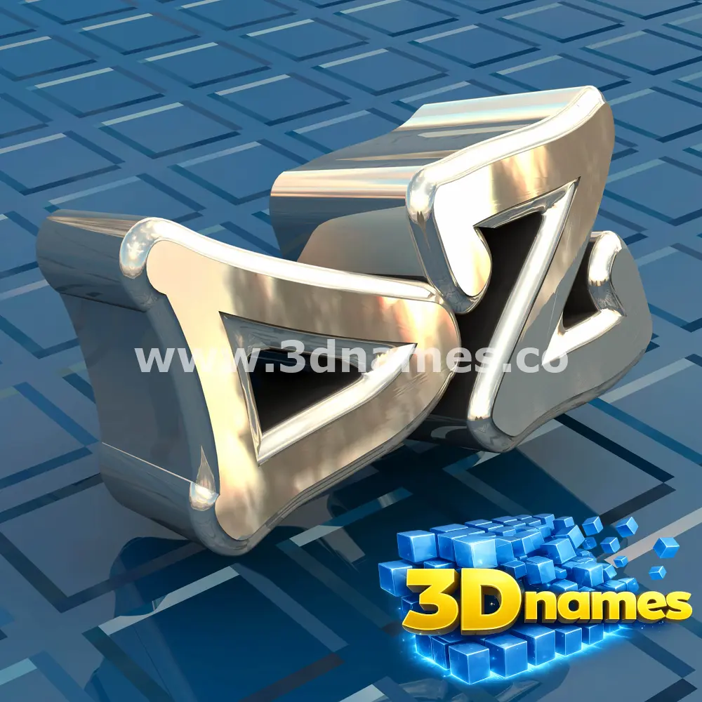 dz in Blue Bling style - 3D name wallpaper