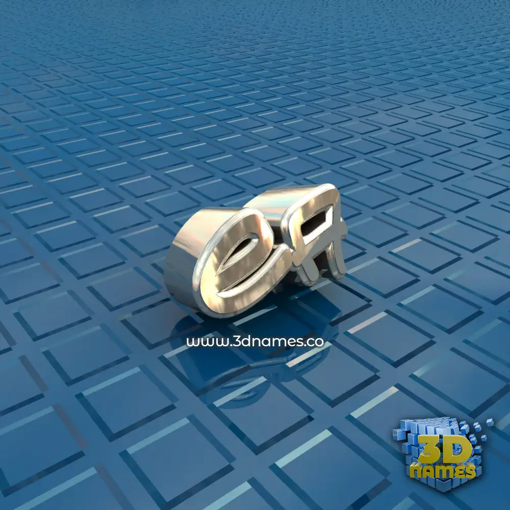 ea in Blue Bling style - 3D name wallpaper