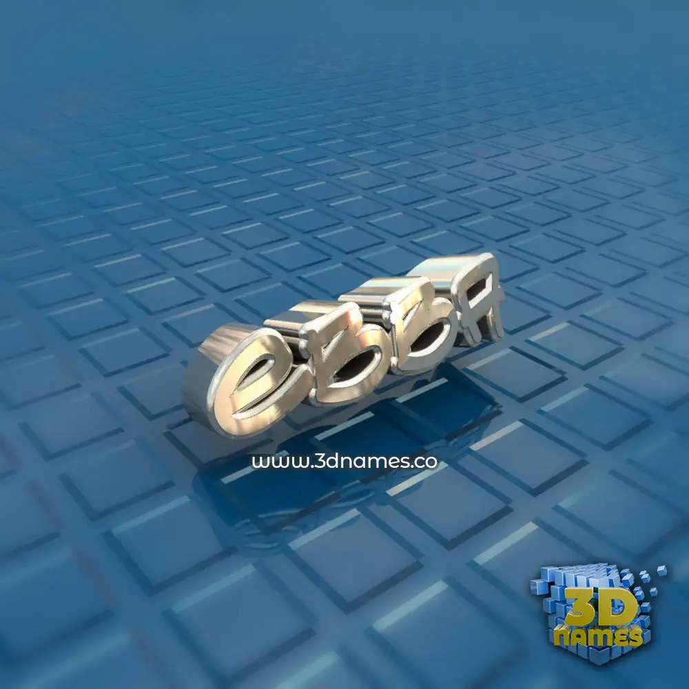 ebba in Blue Bling style - 3D name wallpaper