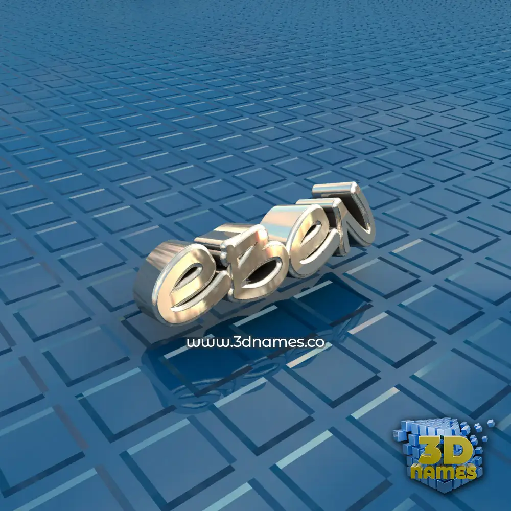 eben in Blue Bling style - 3D name wallpaper